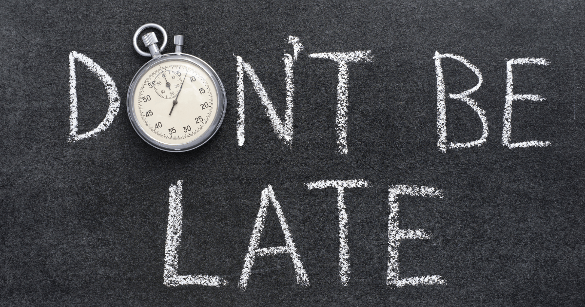 Get Over The Anxiety/ Fear Of Being Late 